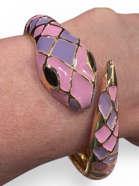 Enamel Snake Clamper Bracelet